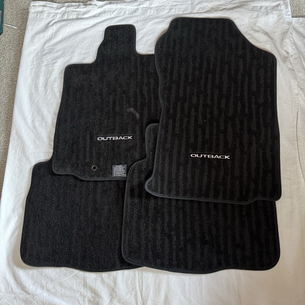 New OEM 2020-2024 Subaru Outback Black 4 Pcs. Carpet Floor Mats OEM J505SAN000